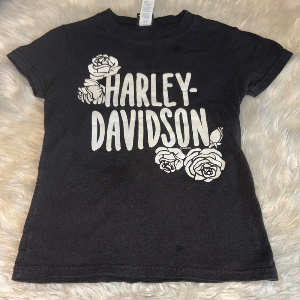 Harley-Davidson Black Short Sleeve Tee Classic Crew Neck
